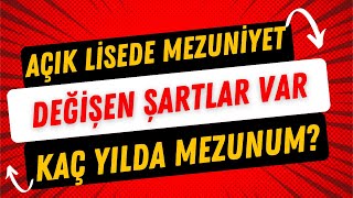 Açık Lise Kaç Yılda Biter [upl. by Ardnalahs]