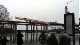 Metro Vancouver Port Mann Bridge Collapsed Crane [upl. by Ortrud598]