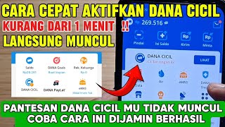 Cara Aktifkan Dana Cicil Supaya Bisa Pinjam Uang Di Dana  Pinjaman Saldo Dana [upl. by Aicilana584]