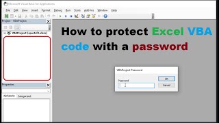 Mastering VBA Security How to protect excel vba code with password [upl. by Farrison688]