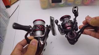 Spinning reel comparison  Shimano stradic ci4 vs Daiwa Ballistic LT [upl. by Atalaya214]