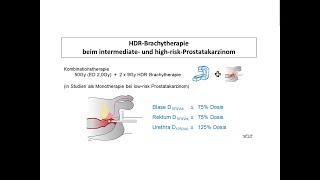 HDR Brachytherapie beim Prostatakarzinom  Strahlentherapie Prof Hilke Vorwerk [upl. by Ann-Marie641]