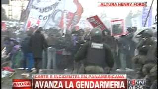 C5N TRANSITO AVANZA LA GENDARMERIA EN PANAMERICANA [upl. by Rex]