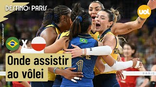 BRASIL X POLÔNIA NO VÔLEI FEMININO ONDE ASSISTIR À TRANSMISSÃO AO VIVO DO JOGO DAS OLIMPÍADAS 2024 [upl. by Affay183]