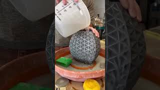 Doing the surface decoration on a porcelain vase [upl. by Aymer852]