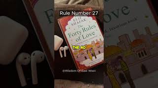 Rule Number 27  The 40 Rule of Love youtubeshorts elifshafakbooks rumi tabraiz love [upl. by Sirtimed]