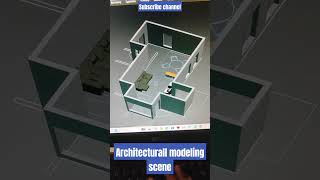 Architectural modeling in 3ds max shortsvideo reels 3d 3dsmax [upl. by Jerrol]