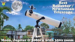 Reflector Telescope Step By Step  Night Sky through Newtonian Telescope  Best Telescope 350x Zoom [upl. by Kelula]