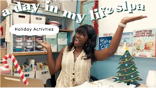 day in the life as an slpa  holiday activities decorating vlogmas [upl. by Enirol]