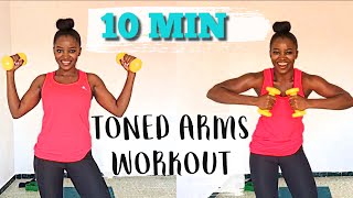 TONED ARMS WORKOUT AT HOME Get rid of flabby arms in a weekJanekate Fitness [upl. by Lovell907]