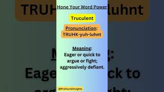 Truculent shorts trending new word hone your word power [upl. by Nev563]