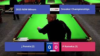 2023 NSW Minor Snooker 5 Sunday  Jayson Fonoia vs Paul Rameka [upl. by Nolyk]