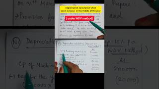 Depreciation Imp sum Full video uploaded in channel  Depreciation chapter class 11 bcom shorts [upl. by Nelsen]