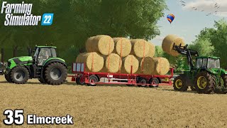 MANUALLY LOADING THE FULL BALE TRAILER  Farming Simulator 22 FS22 Elmcreek Ep 35 [upl. by Dianthe]