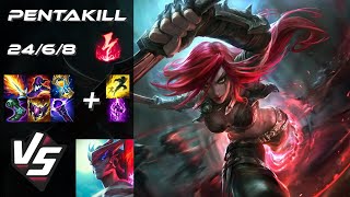 MID Katarina vs Yone PENTAKILL  EU Grandmaster Patch 1416 [upl. by Noreik]