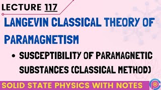 What is Langevin function according to classical theory  susceptibility of paramagnetic substance [upl. by Nidla959]