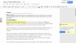 Annotate Using Google Doc [upl. by Etnor380]