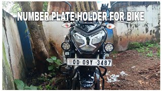 NUMBER PLATE HOLDER FOR BIKE  DECENT RIDER [upl. by Alimrahs]