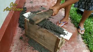 How to Make Cement Blocks at Home  Our Art House construction blocks [upl. by Garner307]