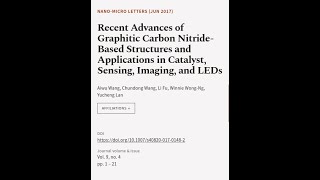 Recent Advances of Graphitic Carbon NitrideBased Structures and Applications in Cata  RTCLTV [upl. by Sauncho]