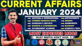 January 2024 Current Affairs Most Important amp Expected Mcqs For All Exams  Daily Current Affairs [upl. by Hakvir429]