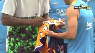 Kobe y Barcelona intercambiaron playeras [upl. by Anaej264]