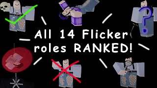 Ranking EVERY SINGLE Roblox Flicker role [upl. by Nancee]