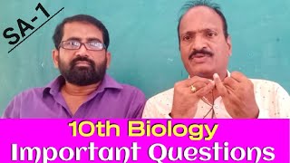 10th Class Biology Important Questions for SA1 2024  Class 10 Biology Important Questions [upl. by Kristof825]