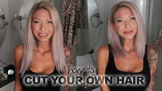 HOW TO CUT VOLUMINOUS LAYERS INTO YOUR OWN HAIR [upl. by Waylan]