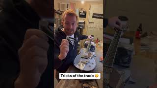 A couple tricksofthetrade to help you restring your guitar with a bigsby tailpiece guitarrepair [upl. by Fianna278]