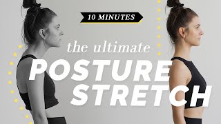 Fix your posture and reduce backpain  10 Minute Daily Stretch Routine [upl. by Yrroc]