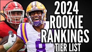 Updated 2024 Dynasty Rookie Rankings  Top 30 Tier List [upl. by Naujtna]