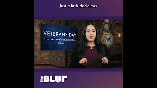 Veterans Day Discounts  TheBLUF veterans veteransbenefits [upl. by Yrreiht]