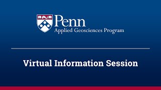 Applied Geosciences Programs Virtual Information Session  October 2024 [upl. by Hedvig904]