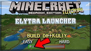 Elytra Launcher Tutorial  Minecraft Bedrock [upl. by Niwhsa]