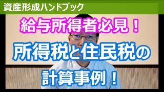 給与所得者必見！所得税と住民税の具体的な計算事例をご説明します！【資産形成ハンドブック】 [upl. by Vida]