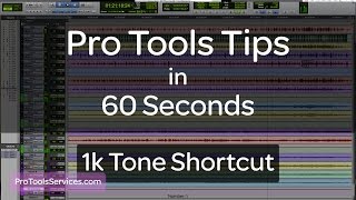 Pro Tools Tips in 60 Seconds or Less  1k Tone Shortcut [upl. by Andromeda778]