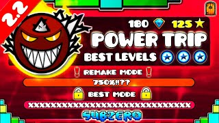 quotTHE BEST LEVELS OF POWER TRIPquot   GEOMETRY DASH 211 amp 22 LEVELS [upl. by Yehc]