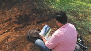 Plein Air Painting  Watercolor Painting  Jitendra Ghatge [upl. by Aramoj413]