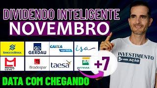 DIVIDENDOS PARA NOVEMBRO  15 DATA COM PARA DIVIDENDOS EM NOVEMBRO  BBAS3 LEVE3 CXSE3 TAEE11 [upl. by Norene]