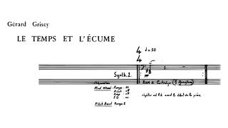 Gérard Grisey  Le Temps et lÉcume Audio  Full Score [upl. by Areehs]