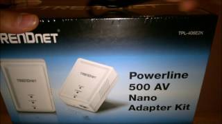 Trendnet Powerline 500 AV nano adapter kit unboxing [upl. by Efioa240]