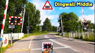 Dingwall Middle Newton Road Level Crossing Highland [upl. by Nemzzaj832]