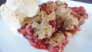 Strawberry Rhubarb Crisp [upl. by Nosnirb]