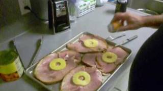 Baked honey ham steaks [upl. by Tinor]