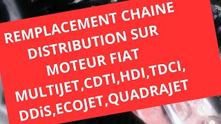 remplacement chaine distribution sur 13 multijet du groupe Fiat TDCI DDiS CDTI HDI 1ere partie [upl. by Aseneg]