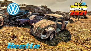 Volkswagen Beetle restoration  Car Mechanic Simulator 2021 [upl. by Laforge]