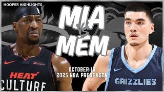 Miami Heat vs Memphis Grizzlies Full Game Highlights  Oct 18  202425 NBA Preseason [upl. by Nivlag134]