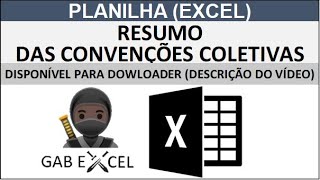 PLANILHA  RESUMO DAS CONVENÇÕES COLETIVAS convençãocoletiva [upl. by Ripleigh]