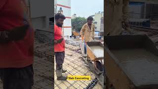 Slab Concreting work construction concrete home design civilengineering house cement [upl. by Pavia485]